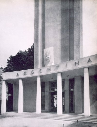 The Argentinian building at the Paris International Exposition by French Photographer